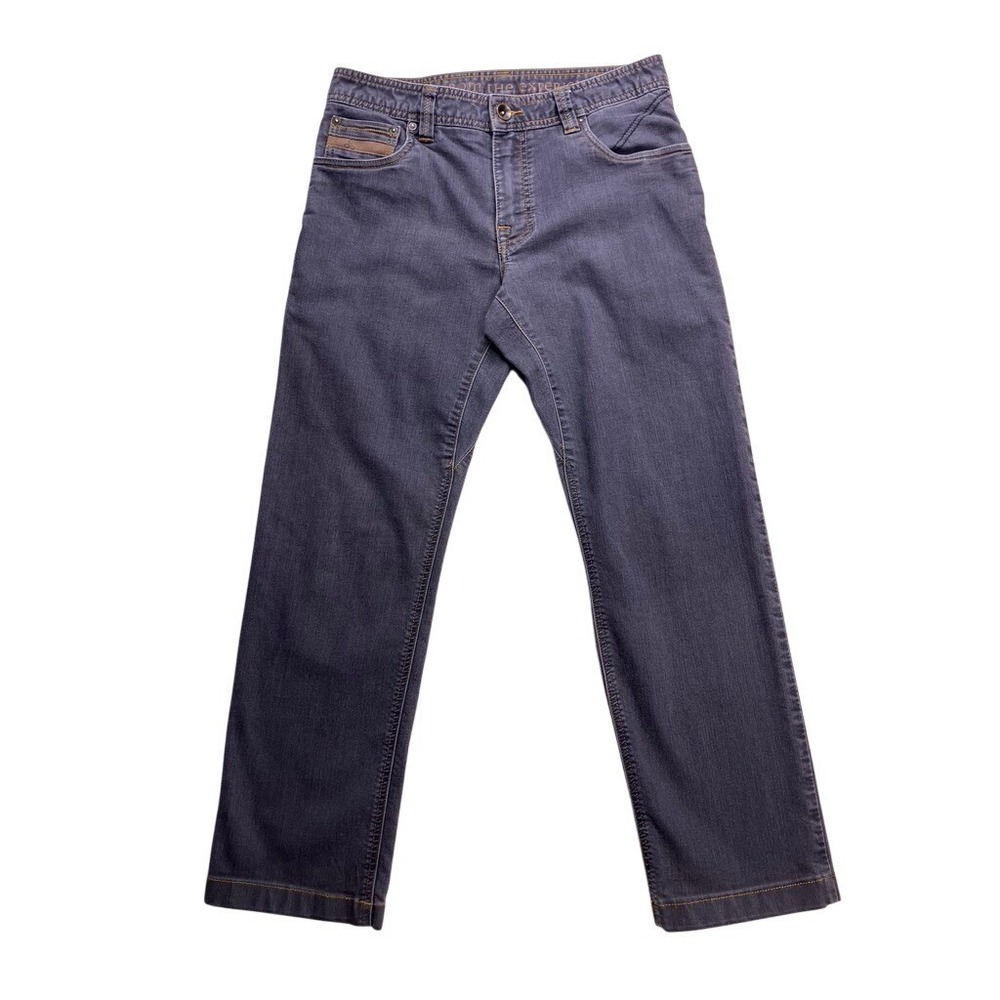 Prana Jeans Mens 30x32 Gray Organic Cotton Stretch Straight Leg‎ Denim